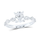 14K White Gold Oval Diamond Engagement Ring 15/8 Cttw - Splendid Jewellery