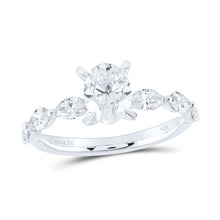 Load image into Gallery viewer, 14K White Gold Oval Diamond Engagement Ring 15/8 Cttw - Splendid Jewellery