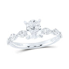 14K White Gold Oval Diamond Engagement Ring 15/8 Cttw - Splendid Jewellery
