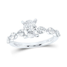 Load image into Gallery viewer, 14K White Gold Oval Diamond Engagement Ring 17/8 Cttw - Splendid Jewellery