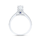 14K White Gold Oval Diamond Oval Engagement Ring 1 Cttw - Splendid Jewellery