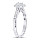 14K White Gold Oval Diamond Solitaire Bridal Wedding Engagement Ring (Certified) 1/2 Cttw - Splendid Jewellery