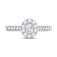 Load image into Gallery viewer, 14K White Gold Oval Diamond Solitaire Bridal Wedding Engagement Ring (Certified) 1/2 Cttw - Splendid Jewellery