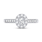 14K White Gold Oval Diamond Solitaire Bridal Wedding Engagement Ring (Certified) 1/2 Cttw - Splendid Jewellery