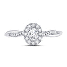14K White Gold Oval Diamond Solitaire Bridal Wedding Engagement Ring (Certified) 1/3 Cttw - Splendid Jewellery