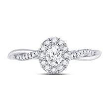 Load image into Gallery viewer, 14K White Gold Oval Diamond Solitaire Bridal Wedding Engagement Ring (Certified) 1/3 Cttw - Splendid Jewellery