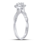 14K White Gold Oval Diamond Solitaire Bridal Wedding Engagement Ring (Certified) 1/3 Cttw - Splendid Jewellery
