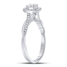 Load image into Gallery viewer, 14K White Gold Oval Diamond Solitaire Bridal Wedding Engagement Ring (Certified) 1/3 Cttw - Splendid Jewellery