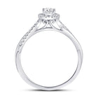 14K White Gold Oval Diamond Solitaire Bridal Wedding Engagement Ring (Certified) 1/3 Cttw - Splendid Jewellery