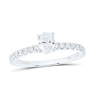 14K White Gold Oval Diamond Women's Oval Solitaire Bridal Wedding Engagement Ring (Certified) 3/4 Cttw - Splendid Jewellery