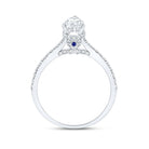 14K White Gold Pear Diamond Pear Engagement Ring 1 Cttw - Splendid Jewellery