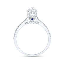 Load image into Gallery viewer, 14K White Gold Pear Diamond Pear Engagement Ring 1 Cttw - Splendid Jewellery