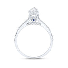 14K White Gold Pear Diamond Pear Engagement Ring 1 Cttw - Splendid Jewellery
