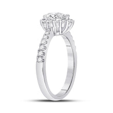 Load image into Gallery viewer, 14K White Gold Pear Diamond Women's Pear Halo Bridal Wedding Engagement Ring (Certified) 1 Cttw - Splendid Jewellery