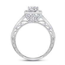 Load image into Gallery viewer, 14K White Gold Pear Diamond Women's Pear Halo Bridal Wedding Engagement Ring (Certified) 1 Cttw - Splendid Jewellery