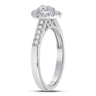 14K White Gold Pear Diamond Women's Pear Solitaire Bridal Wedding Engagement Ring (Certified) 1/2 Cttw - Splendid Jewellery
