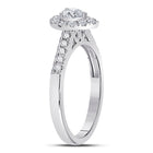 14K White Gold Pear Diamond Women's Pear Solitaire Bridal Wedding Engagement Ring (Certified) 1/2 Cttw - Splendid Jewellery