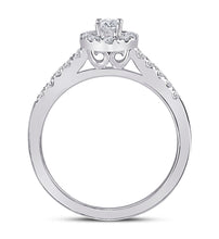 Load image into Gallery viewer, 14K White Gold Pear Diamond Women's Pear Solitaire Bridal Wedding Engagement Ring (Certified) 1/2 Cttw - Splendid Jewellery