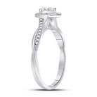 14K White Gold Pear Diamond Women's Pear Solitaire Bridal Wedding Engagement Ring (Certified) 1/3 Cttw - Splendid Jewellery