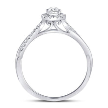 Load image into Gallery viewer, 14K White Gold Pear Diamond Women's Pear Solitaire Bridal Wedding Engagement Ring (Certified) 1/3 Cttw - Splendid Jewellery