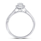 14K White Gold Pear Diamond Women's Pear Solitaire Bridal Wedding Engagement Ring (Certified) 1/3 Cttw - Splendid Jewellery