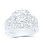 14K White Gold Princess Diamond Bridal Ring 2 Cttw - Splendid Jewellery