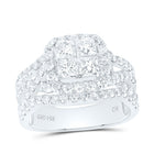 14K White Gold Princess Diamond Bridal Ring 2 Cttw - Splendid Jewellery
