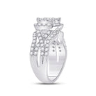 14K White Gold Princess Diamond Bridal Ring 2 Cttw - Splendid Jewellery