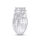 14K White Gold Princess Diamond Bridal Ring 2 Cttw - Splendid Jewellery