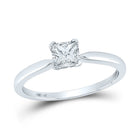 14K White Gold Princess Diamond Bridal Wedding Engagement Ring 1/2 Cttw - Splendid Jewellery
