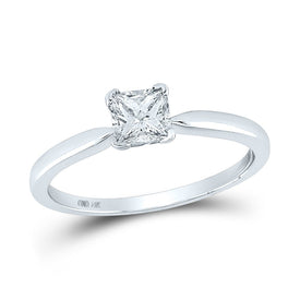 14K White Gold Princess Diamond Bridal Wedding Engagement Ring 1/2 Cttw - Splendid Jewellery
