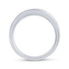 14K White Gold Princess Diamond Channel Set Single Row Wedding Band 1 Cttw - Splendid Jewellery