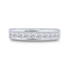 14K White Gold Princess Diamond Channel Set Single Row Wedding Band 1 Cttw - Splendid Jewellery