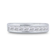 Load image into Gallery viewer, 14K White Gold Princess Diamond Channel Set Single Row Wedding Band 1 Cttw - Splendid Jewellery