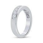 14K White Gold Princess Diamond Channel Set Single Row Wedding Band 1 Cttw - Splendid Jewellery