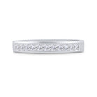 14K White Gold Princess Diamond Channel Set Single Row Wedding Band 1/2 Cttw - Splendid Jewellery
