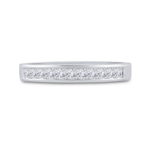 Load image into Gallery viewer, 14K White Gold Princess Diamond Channel Set Single Row Wedding Band 1/2 Cttw - Splendid Jewellery