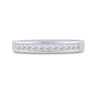 14K White Gold Princess Diamond Channel Set Single Row Wedding Band 1/2 Cttw - Splendid Jewellery