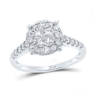 14K White Gold Princess Diamond Cluster Bridal Wedding Engagement Ring 3/4 Cttw - Splendid Jewellery