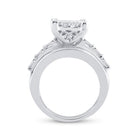 14K White Gold Princess Diamond Cluster Bridal Wedding Engagement Ring 4.0 Cttw - Splendid Jewellery