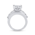 14K White Gold Princess Diamond Cluster Bridal Wedding Engagement Ring 4.0 Cttw - Splendid Jewellery