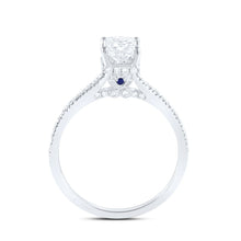 Load image into Gallery viewer, 14K White Gold Princess Diamond Engagement Ring 1 Cttw - Splendid Jewellery