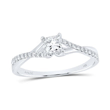 Load image into Gallery viewer, 14K White Gold Princess Diamond Engagement Ring 1/2 Cttw - Splendid Jewellery
