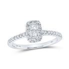 14K White Gold Princess Diamond Ring 1/2 Cttw - Splendid Jewellery