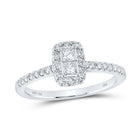 14K White Gold Princess Diamond Ring 1/2 Cttw - Splendid Jewellery