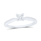 14K White Gold Princess Diamond Solitaire Bridal Wedding Engagement Ring 1/4 Cttw - Splendid Jewellery