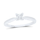 14K White Gold Princess Diamond Solitaire Bridal Wedding Engagement Ring 1/4 Cttw - Splendid Jewellery