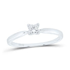 14K White Gold Princess Diamond Solitaire Bridal Wedding Engagement Ring 1/4 Cttw - Splendid Jewellery