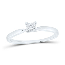 Load image into Gallery viewer, 14K White Gold Princess Diamond Solitaire Bridal Wedding Engagement Ring 1/4 Cttw - Splendid Jewellery