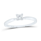 14K White Gold Princess Diamond Solitaire Bridal Wedding Engagement Ring 1/4 Cttw - Splendid Jewellery